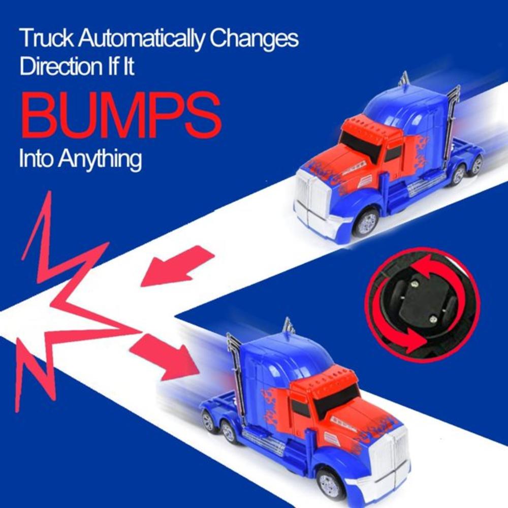 Mattel Transforming Robot Electric Toy Truck with Bump & Go Auto ...