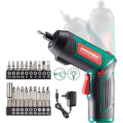 HYCHIKA 3.6-Volt Lithium-Ion Cordless Rechargeable 1/4 in. Quick Connect Electric Screwdriver with Charger and 20 Accessories