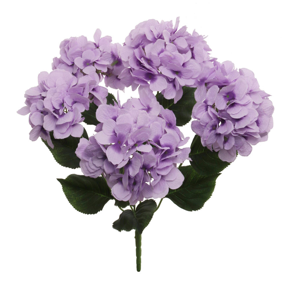 Floral Home Larksilk Lavender Hydrangea Bush, Premium Silk for DIY Wedding, Home Décor & Floral Centerpieces