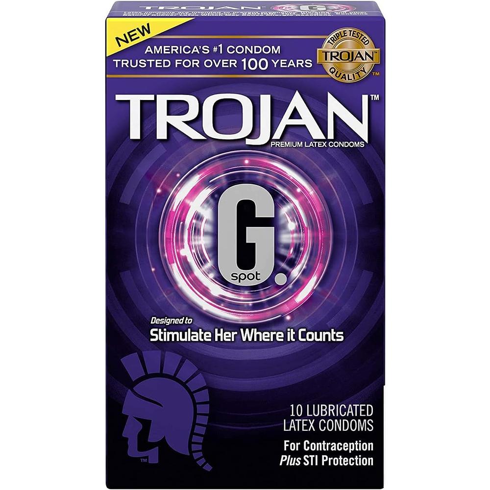 Trojan G. Spot Premium Lubricated Condoms - 10 Count