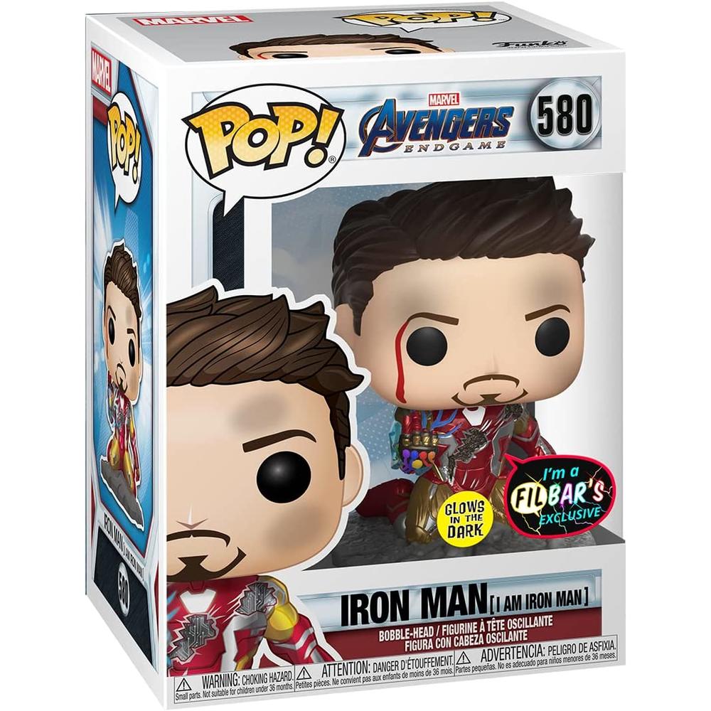 Funko Marvel Avengers Endgame POP! Marvel Iron Man Exclusive Vinyl Bobble Head #580 [I am Iron Man, Glow-in-the-Dark]