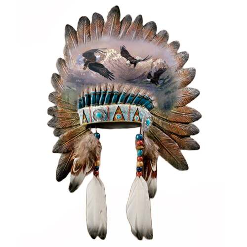 The Bradford Exchange Majestic Master of the Sky Sacred Tribal Spirits Eagle Art Wall Decor by Ted Blaylock 8-inches