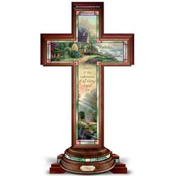 The Bradford Exchange Hope Light of Faith Illuminated Cross Collection Issue #1 by Thomas Kinkade 8-inches
