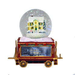 The Bradford Exchange Wonderland Express Miniature Snow Globe Collection: Together For Christmas Decoration by Thomas Kinkade Is