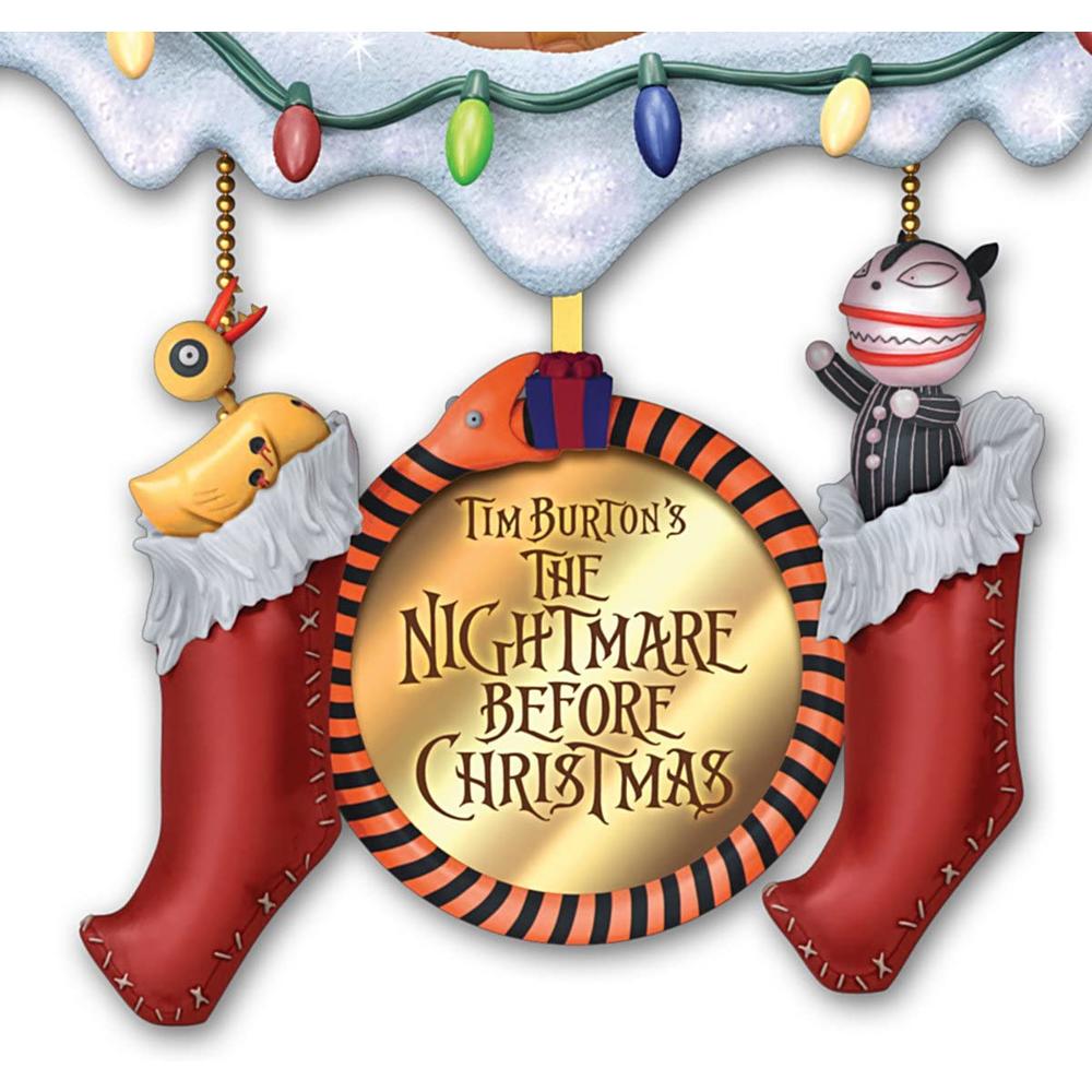The Bradford Exchange Tim Burton's The Nightmare Before Christmas Town Cuckoo Clock: Lights and Music