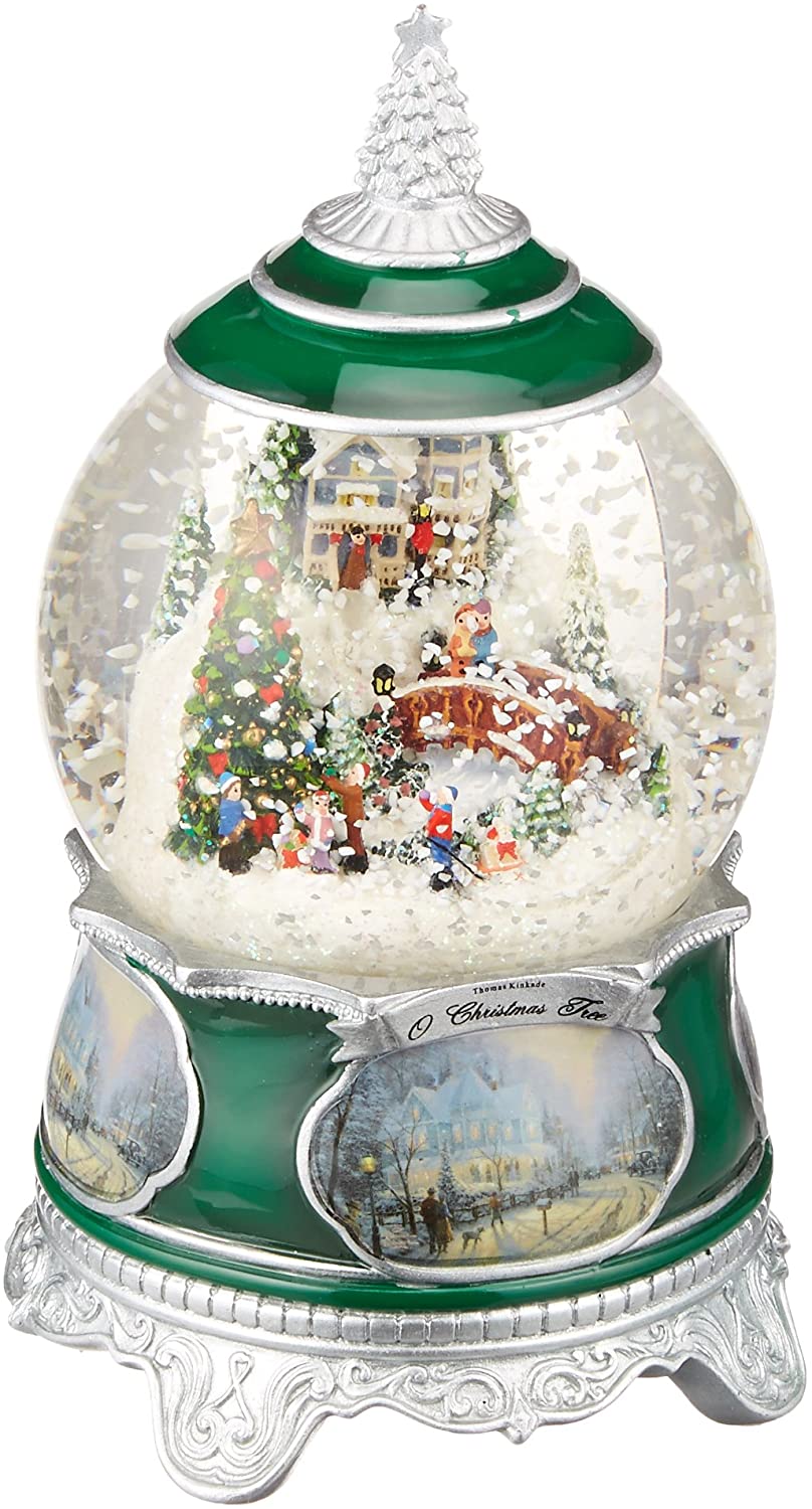 The Bradford Exchange Victorian O' Christmas Tree Musical Snow Globe by Thomas Kinkade 5.25-inches