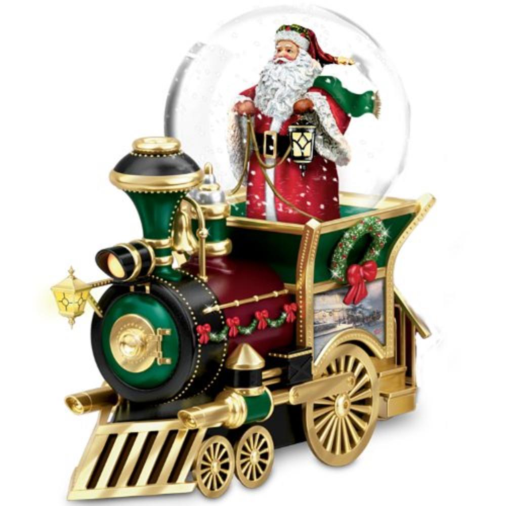 The Bradford Exchange Wonderland Express Miniature Snow Globe: Santa Claus Comin' To Town #1 Christmas Decor by Thomas Kinkade
