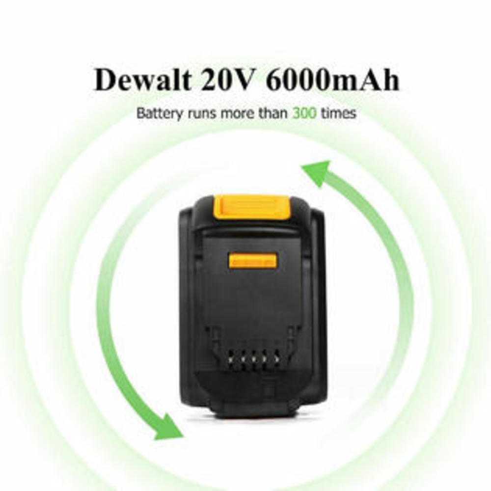 First Choice Parts 2pack Dewalt 20V XR 6.0Ah DCB206-2, DCB206, DCB205, DCB-204, DCB204-2, DCB203, DCB203-2, DCB200 DCD DCF DCG Compatible Battery