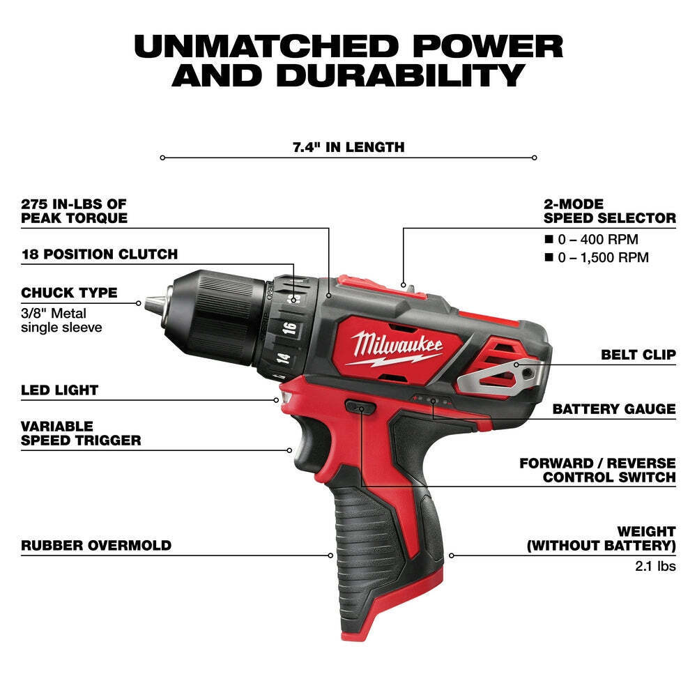 Milwaukee 2494-22 Two-Tool Combo Kit, Battery & Charger Included