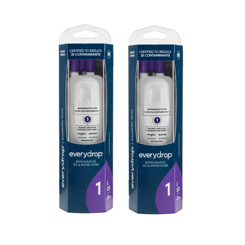 Everydrop by Whirlpool EDR1RXD1 Ice & Water Refrigerator Filter 1 - 2 Pack