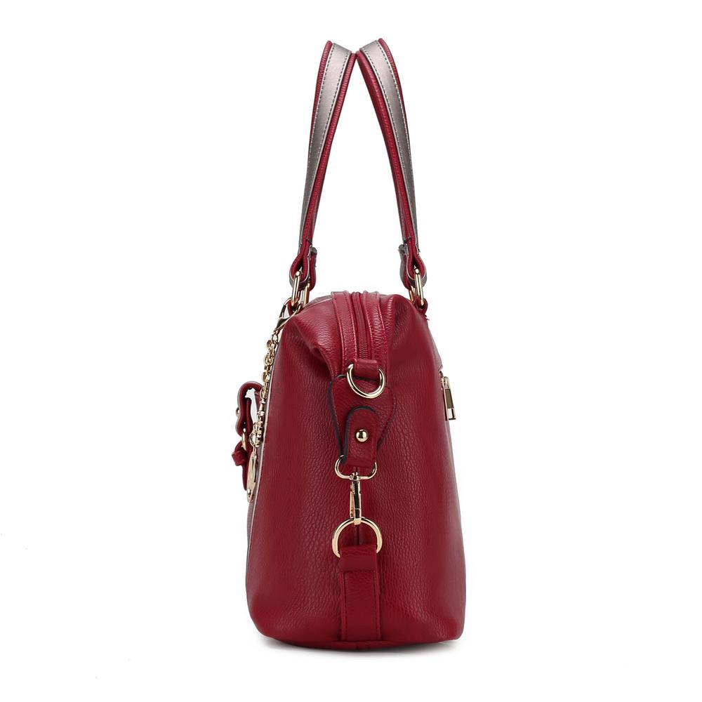 MKF Collection by Mia K Opal Vegan Leather Medium Weekender Handbag for Women