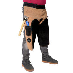 Equine Care Farrier Apron 2 Knife Pocket, 2 Nail Magnet & 2 Hammer Loop Horse Shoeing Leather Chaps 25 Inches- 63CM