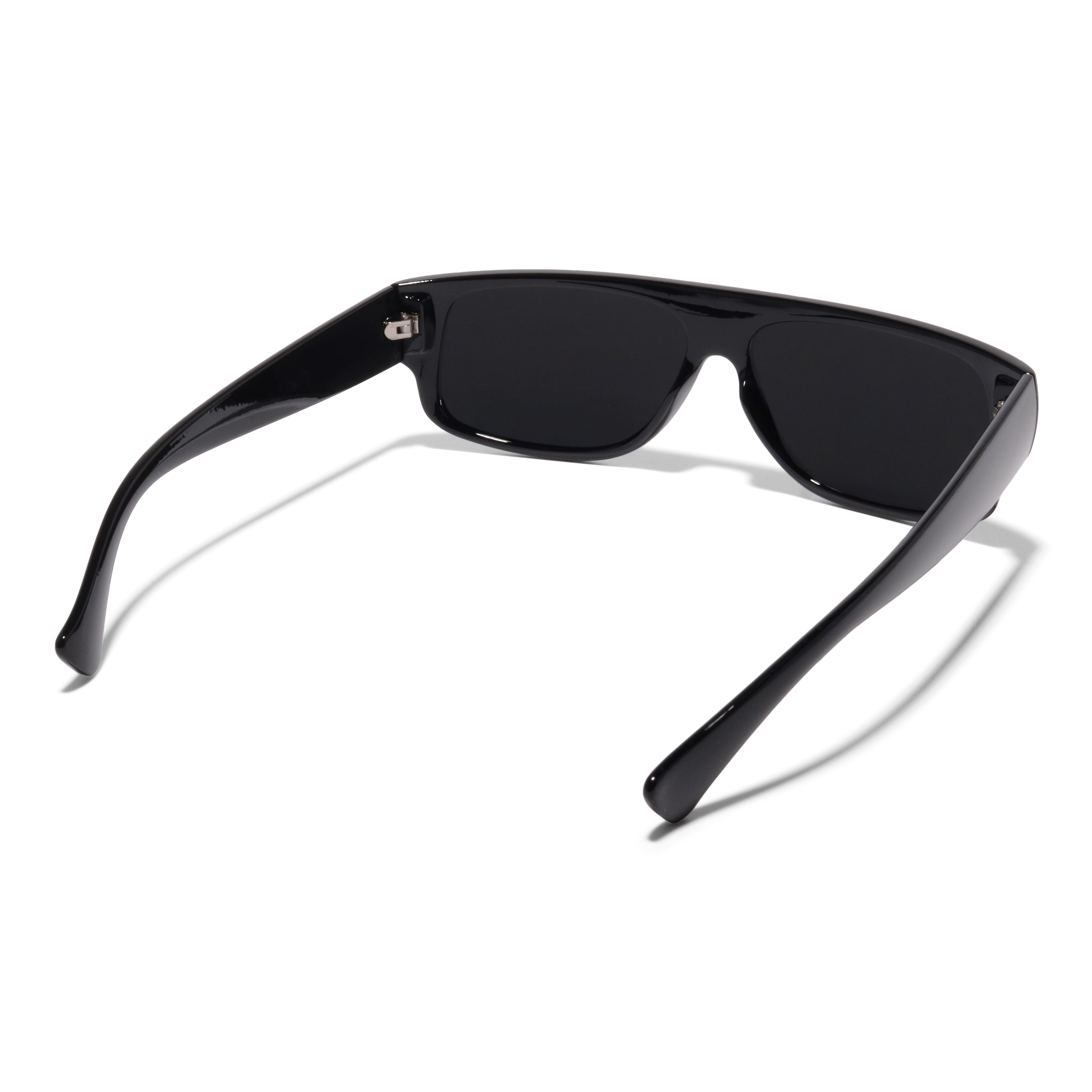 SUPER DARK BLACK SUNGLASSES UV PROTECTION LENS SPRING HINGE 80S VINTAGE RETRO ShadyVEU Super Dark Blackout Migraine Black Soft Frame 80 main image 4