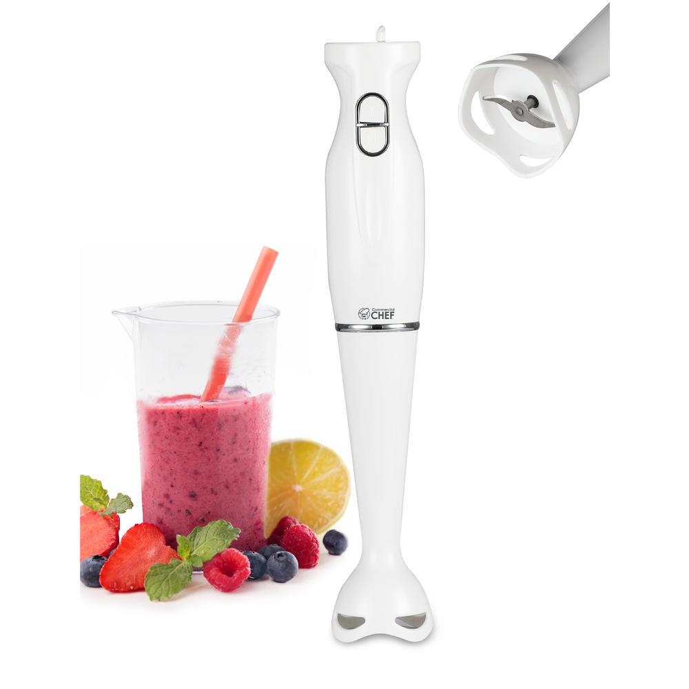 COMMERCIAL CHEF Immersion Hand Blender with Stainless Steel Blades