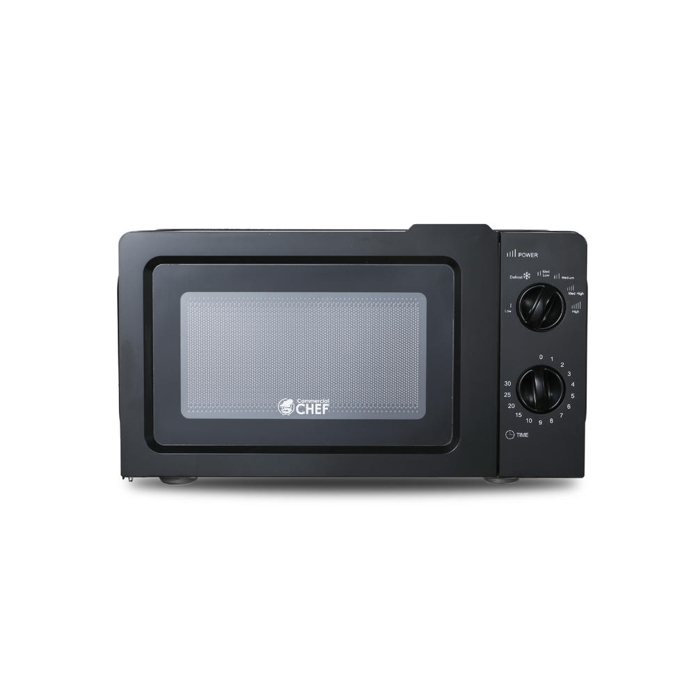 Commercial Chef 600W Countertop Microwave Oven, 0.6 Cu. Ft., Black, CHM660B