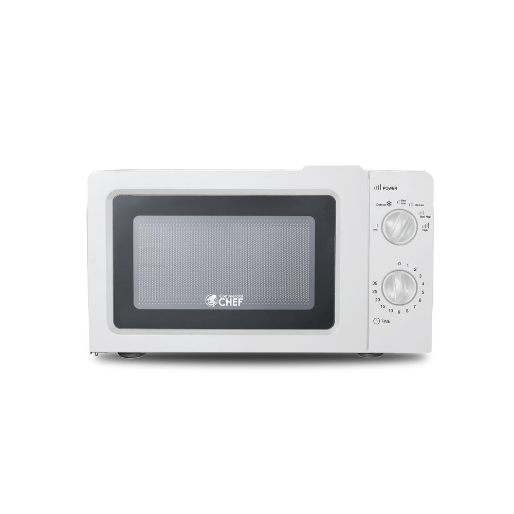 Commercial Chef 600W Countertop Microwave Oven, 0.6 Cu. Ft., White, CHM660W