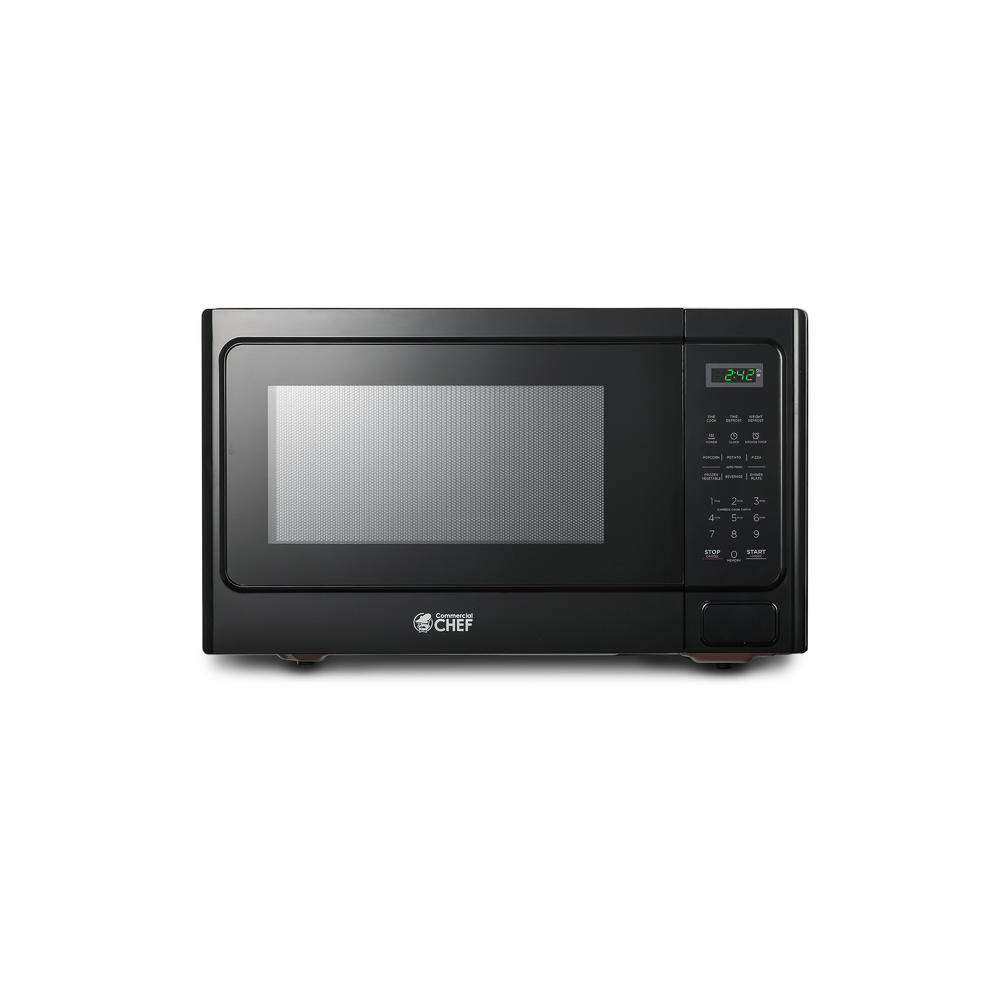 Commercial Chef 1000W Countertop Microwave Oven, 1.3 Cu. Ft., Black, CHM13MB6