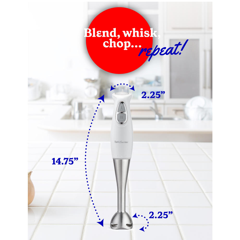 Betty Crocker 2Speed Immersion Hand Blender with Stainless Steel Blade