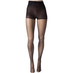 Leggs L'eggs Silken Control Top Toe Panty Hose A Stretch Fit Jet Black - Smooth Look