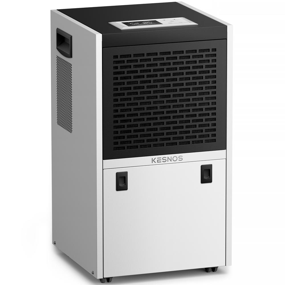 Kesnos 155 Pint Commercial Dehumidifier with 6.56ft Drain Hose and 1.32 Gallon Water Tank for Space up to 7500 Sq. Ft