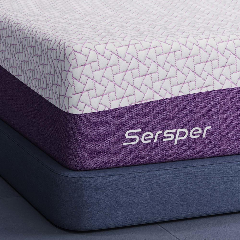Sersper 10 Inch Bamboo Charcoal Cooling Gel Memory Foam Full Mattress - Twin Full Queen Size - Medium Firm