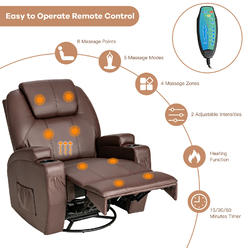 Fortumia Living Room Massage Chair Recliner - Brown
