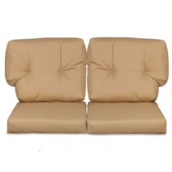 Aoodor Deep Seating Loveseat Cushion Set,Ideal for Patio Sectional Sofa - Set of 2 (2 Back, 2 Seater)
