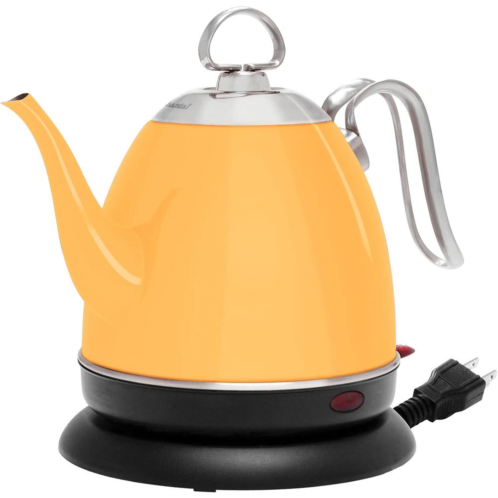 Chantal Cookware Chantal Mia Electric Kettle, 32 oz, Stainless Steel, Patented Dual Function Spout