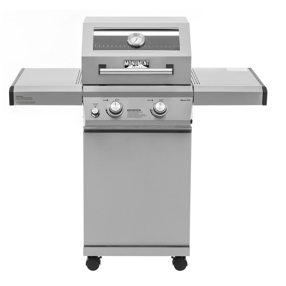 Monument Grills Mesa 200 Stainless Steel 2 Burner Propane Gas Grill