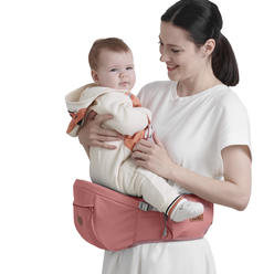 SUNVENO Comfortable Hip Seat Baby Carrier in Pink