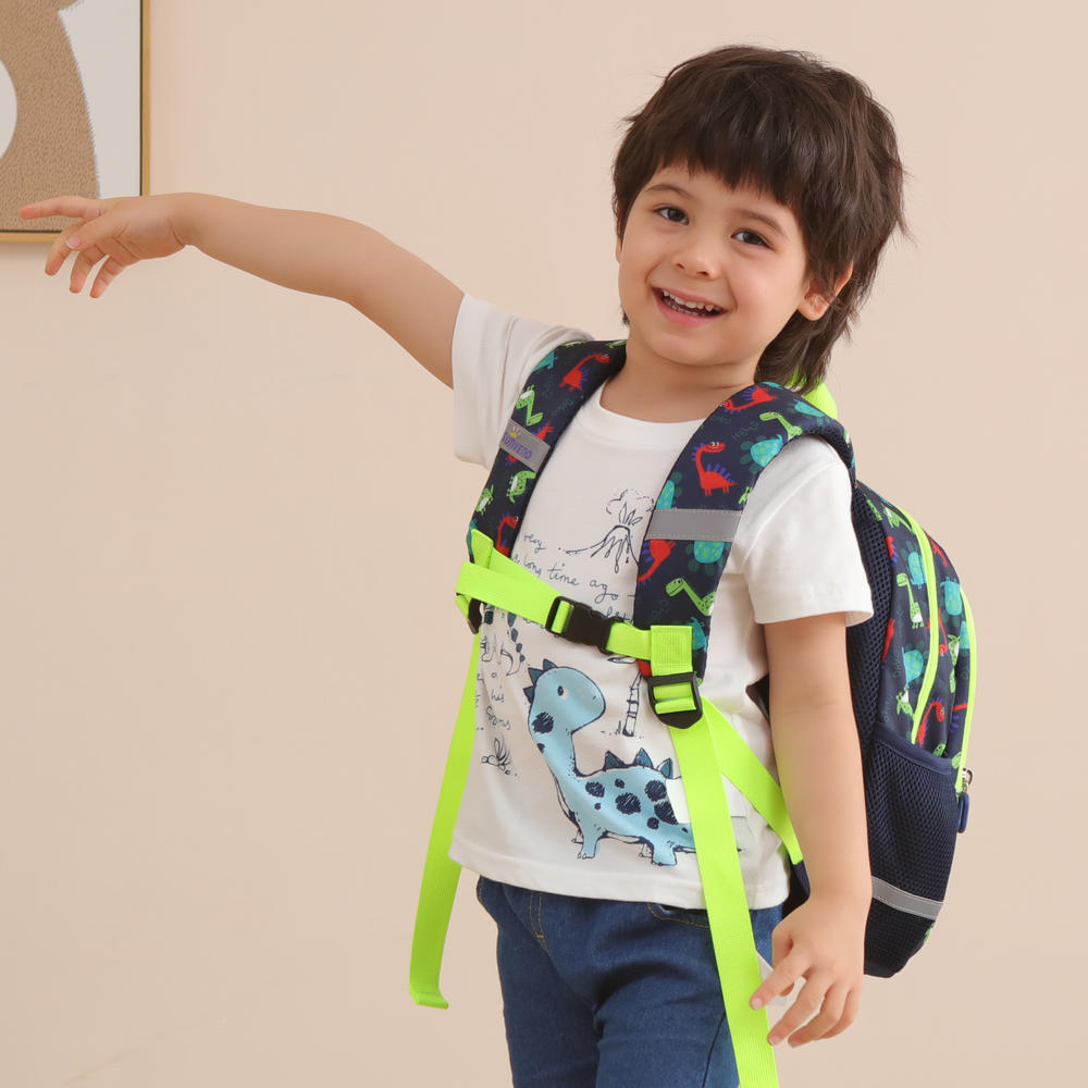 SUNVENO Sequin Dinosaur Kids Backpack with Reversible Design