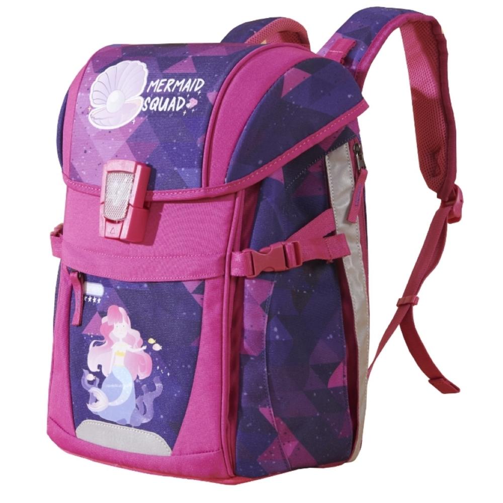 SUNVENO Mermaid Squad Kids School Backpack with Easy Open Over-clip