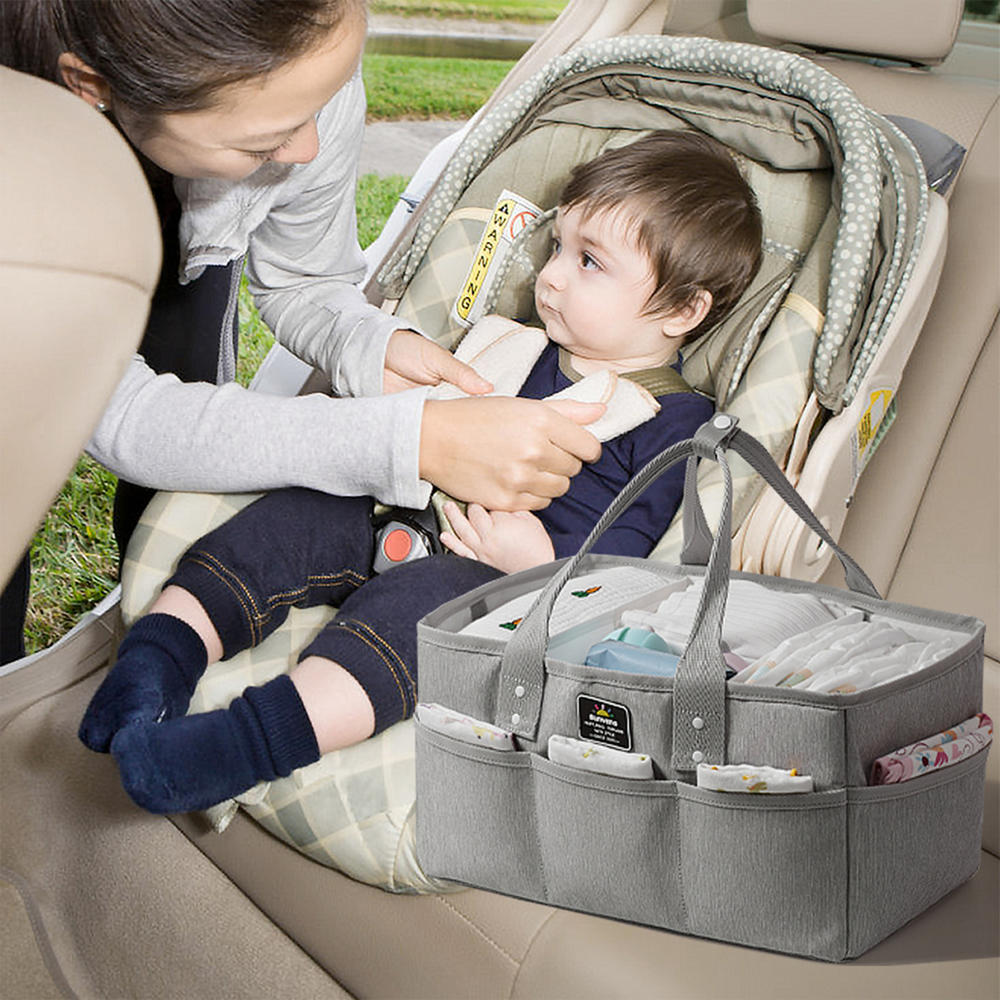 SUNVENO Premium Diaper Caddy Organizer, Nursery Storage Solution for Baby Essentials
