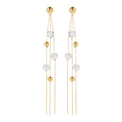 Classicharms FrostLily Azeztulite Crystal and Bead Drop Earrings