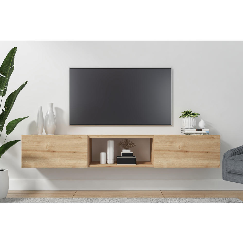 KybeleDecor Sculley 71" Floating Tv Stand Media Console