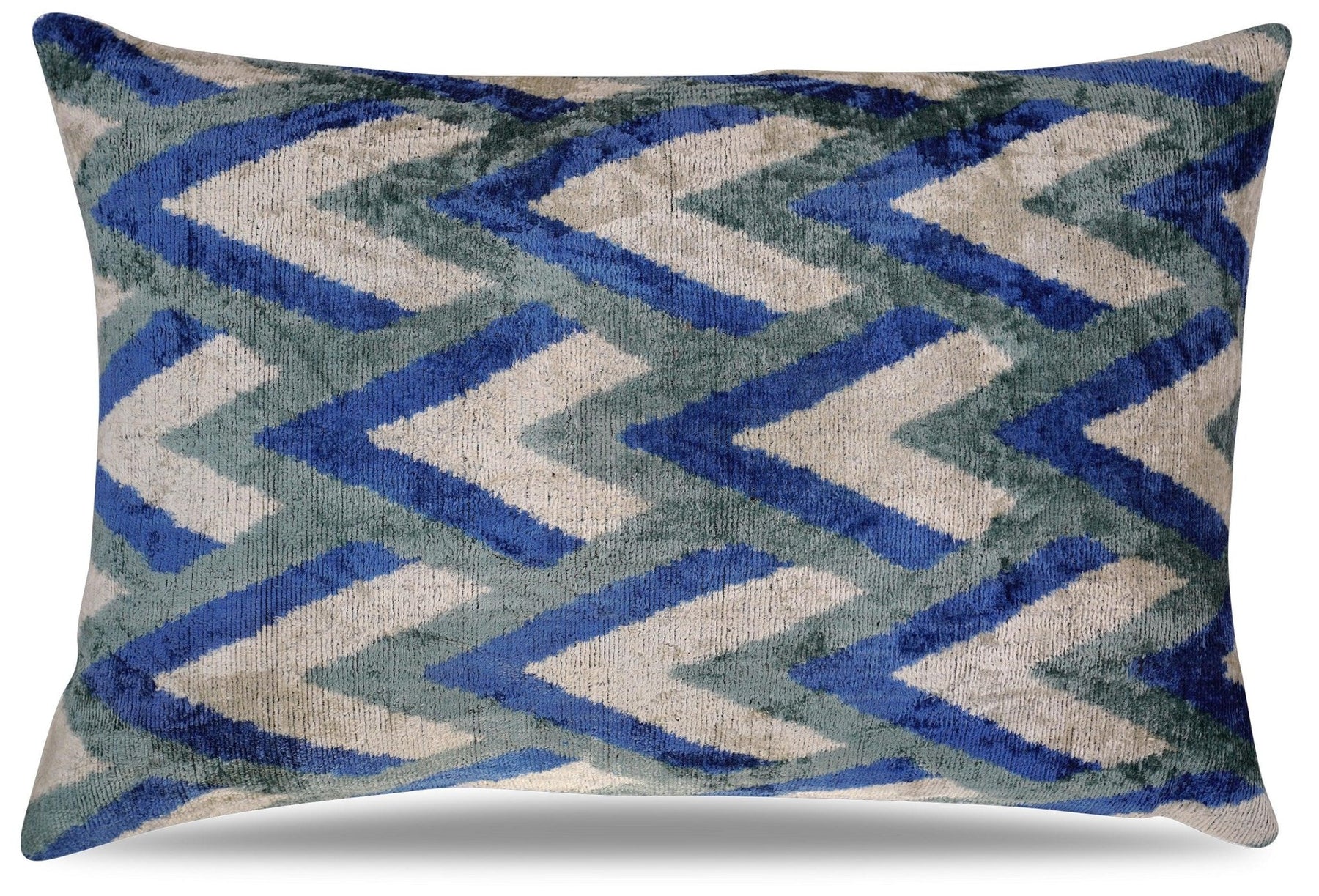 Canvello Handmade Chevron Velvet Throw Pillow