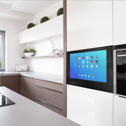 Parallel AV AVS240WS-B 23.8" Smart Kitchen Cabinet TV - Black  + DTC Lift (SF00AH02) Bundle