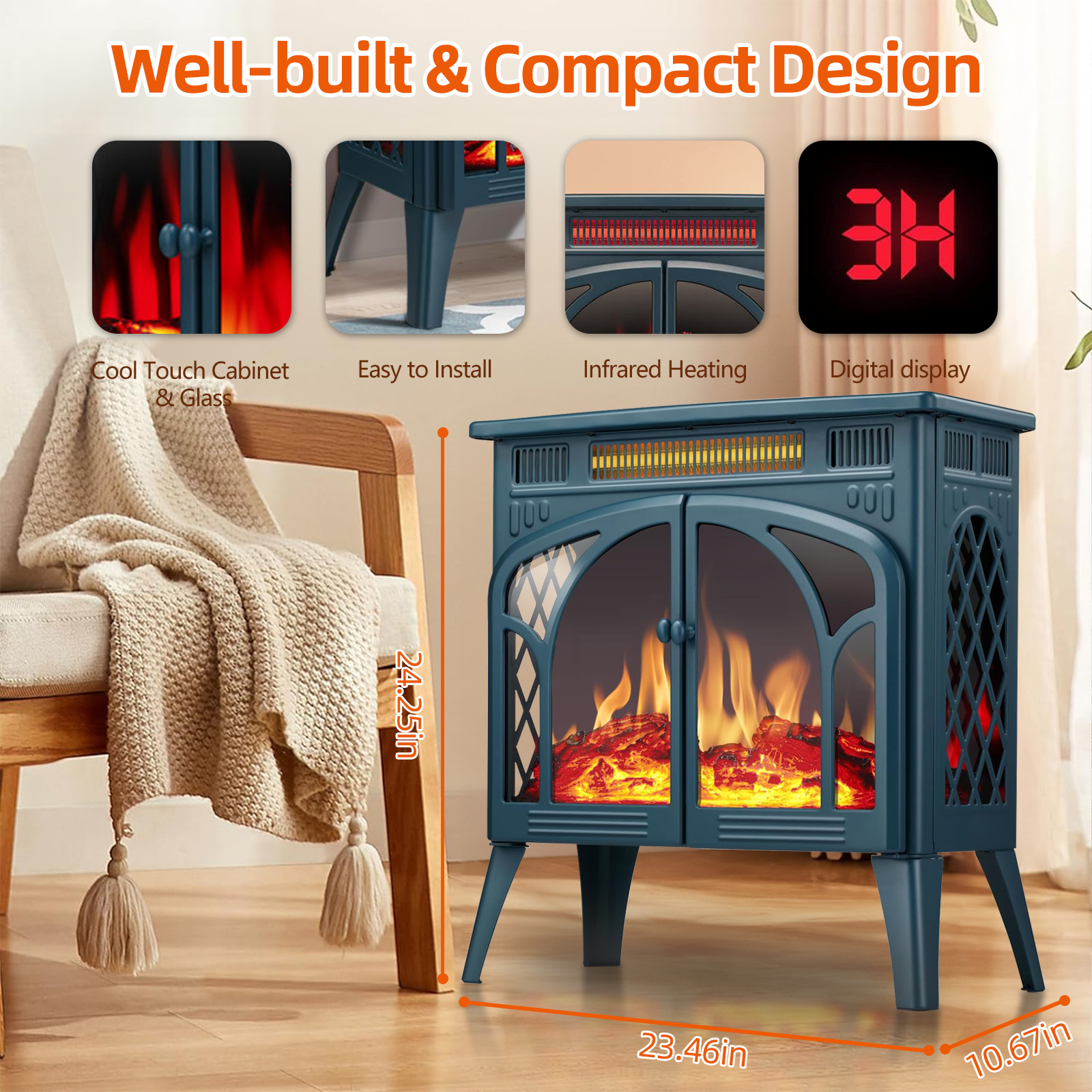 Heat Surge Electric Fireplace Northwest Electric Fireplace Wall