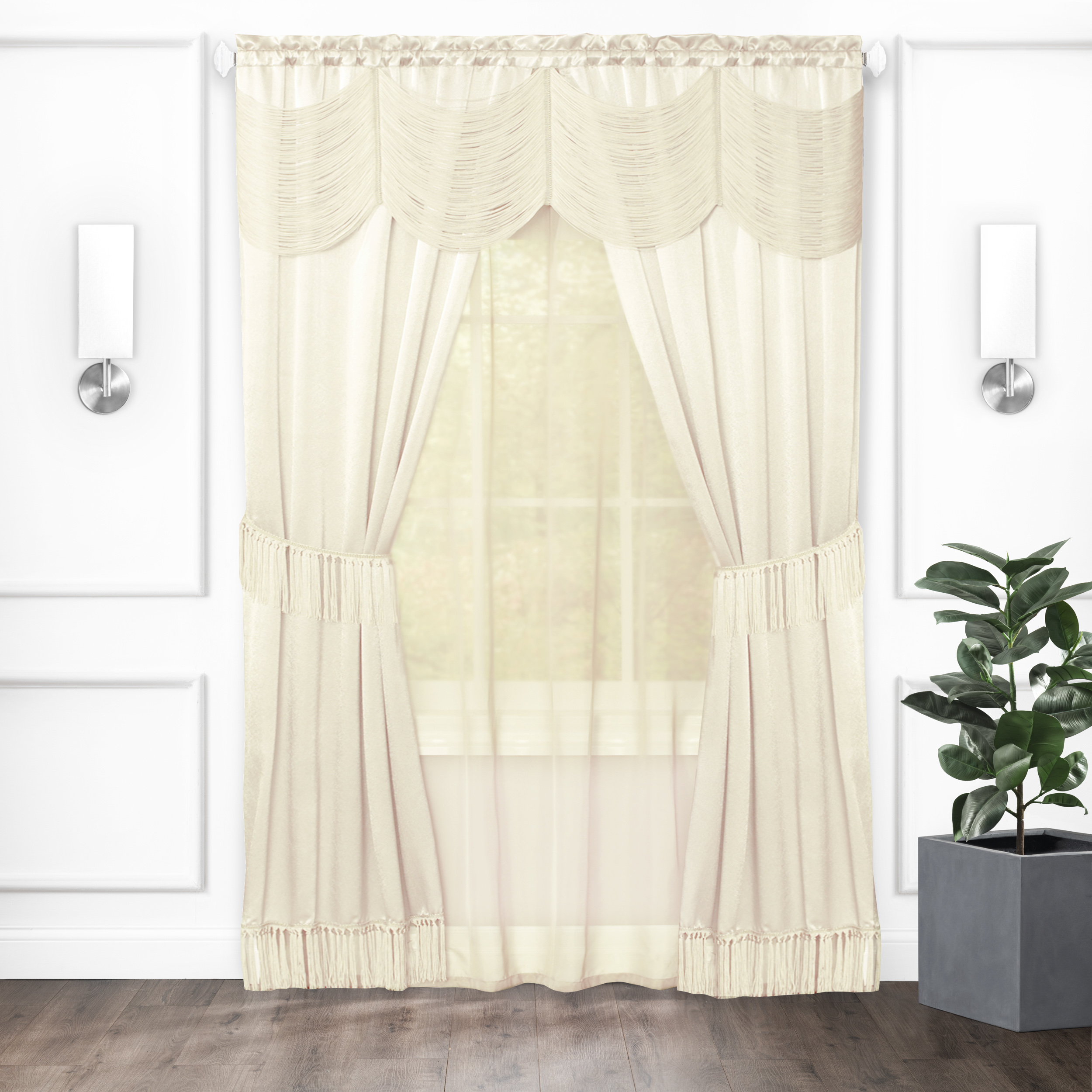 Today's Curtain, Orleans - Cortina Festoneada, Inserto De Ventilador