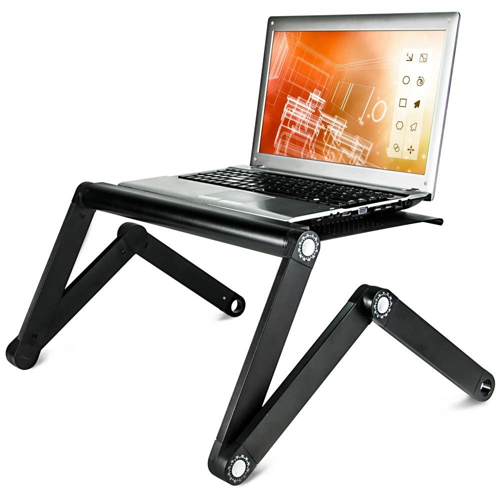 MOUNT-IT MI-7210 Mount-It! Premium Adjustable Vented Table Computer Desk  Portable Bed Tray Book Stand Multifuctional & Ergonomics Design