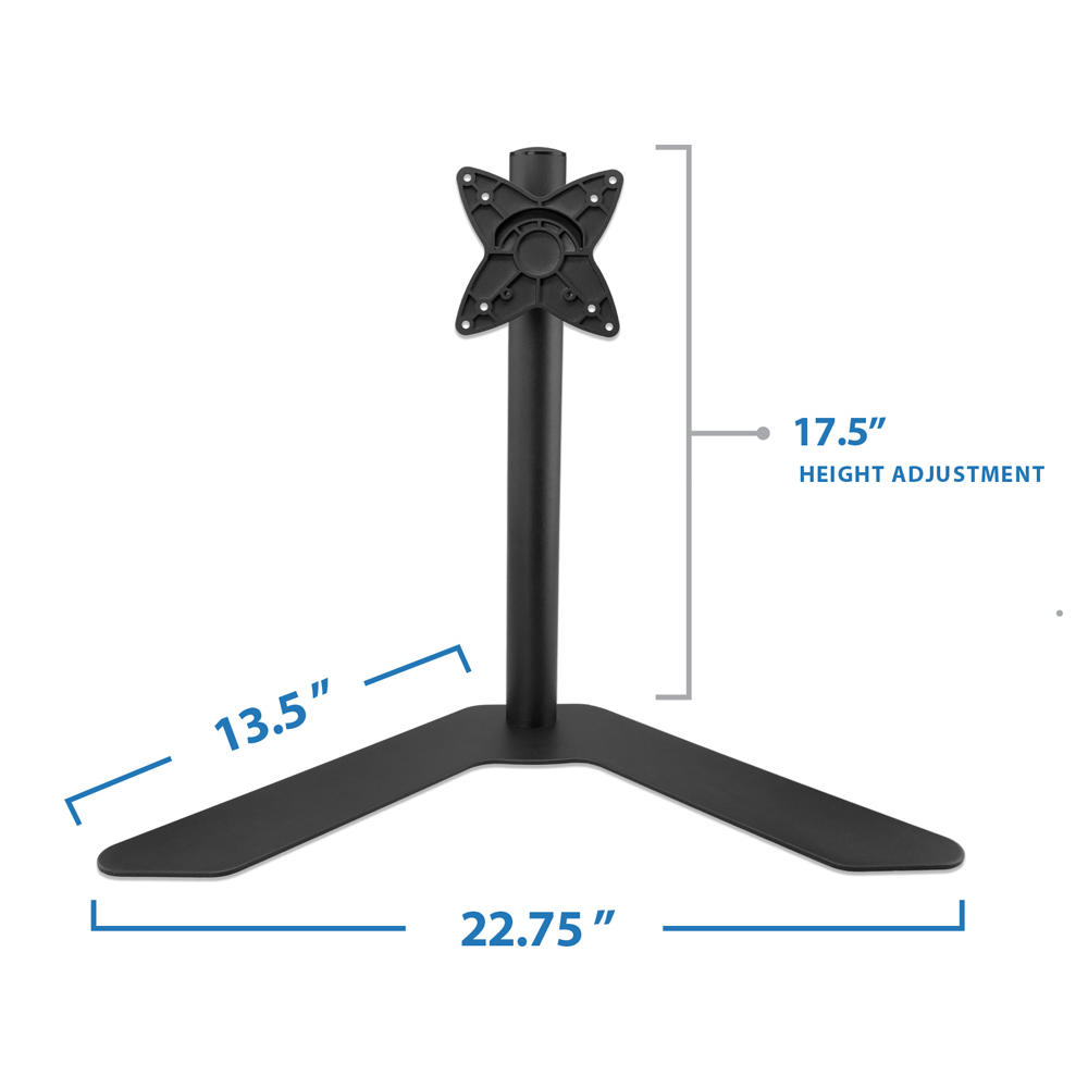 Mount-It! Adjustable Tilting Single Desk Mount Bracket for LCD LED (Max 33lbs  13-23 Inches) - Black