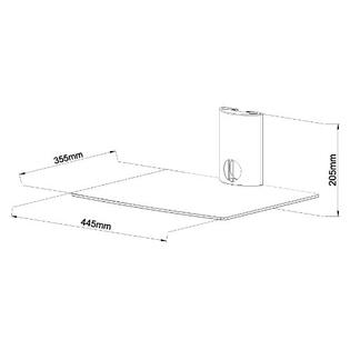 Mount It Mi 801 Floating Wall Mounted Shelf Bracket Stand For Av Receiver Component Cable Box Playstation4 Xbox1