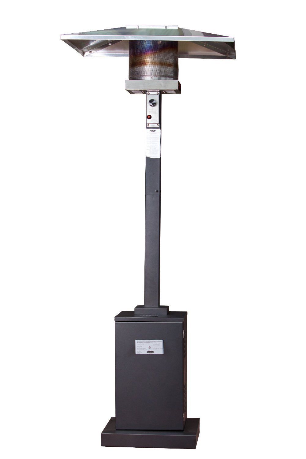 60950 Fire Sense Outdoor Propane 46,00 Square LPG Patio Heater Mocha Powder  Finish