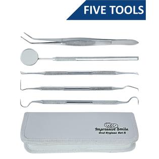Impressive Smile Professional Dental Hygiene Kit Dentists Tools For Calculus Plaque Removal Stainless Steel Tarter Scraper Probe Scaler