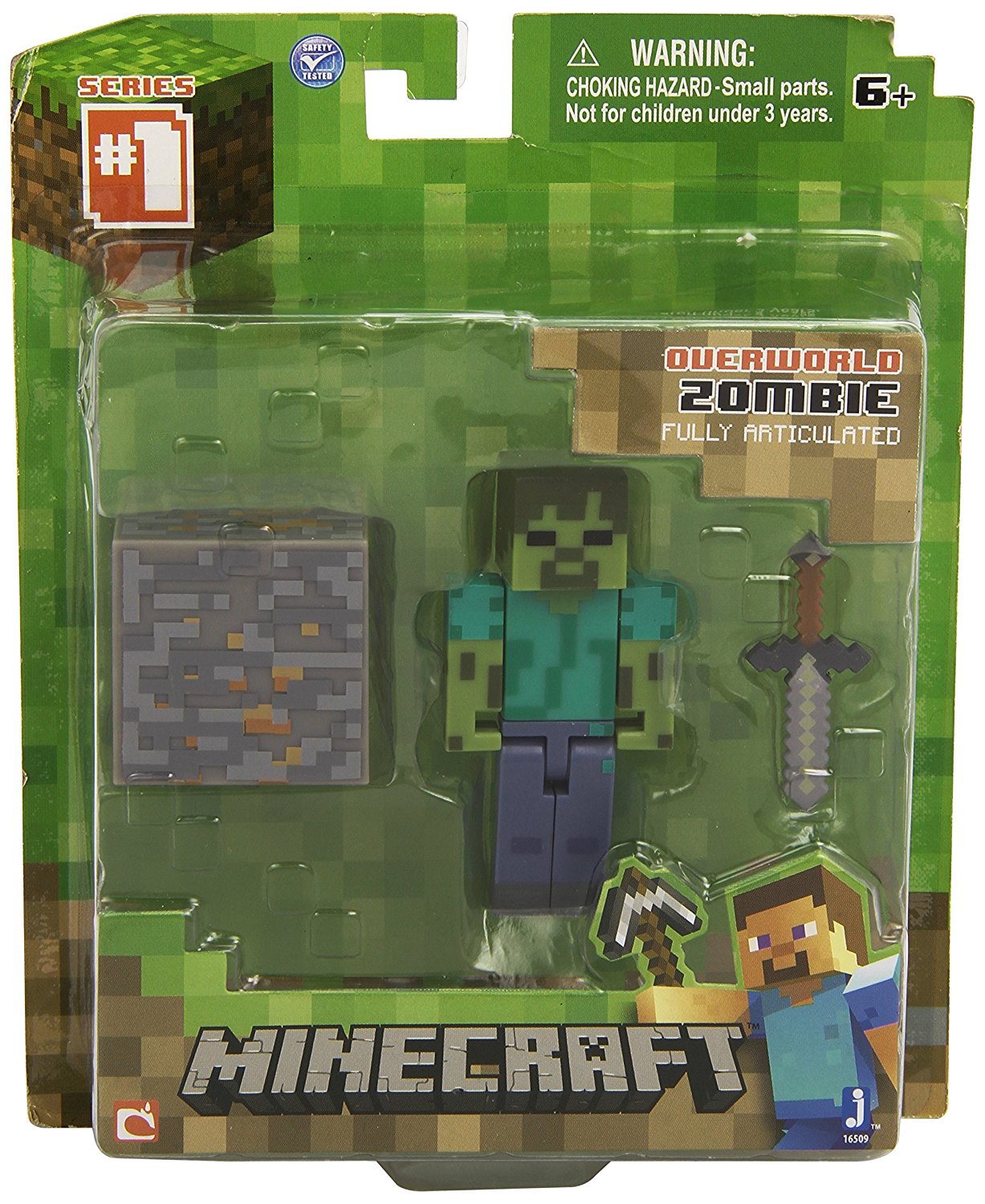 Mojang Minecraft 3`` Core Zombie with Accessory