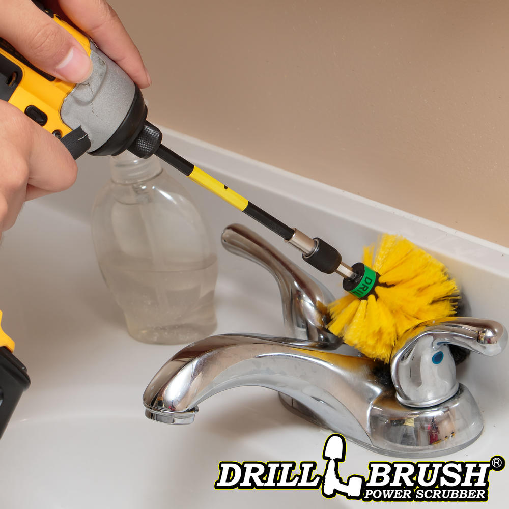 Drillbrush Mini Size Original Drillbrush Tub and Tile Power Scrubber with Extension