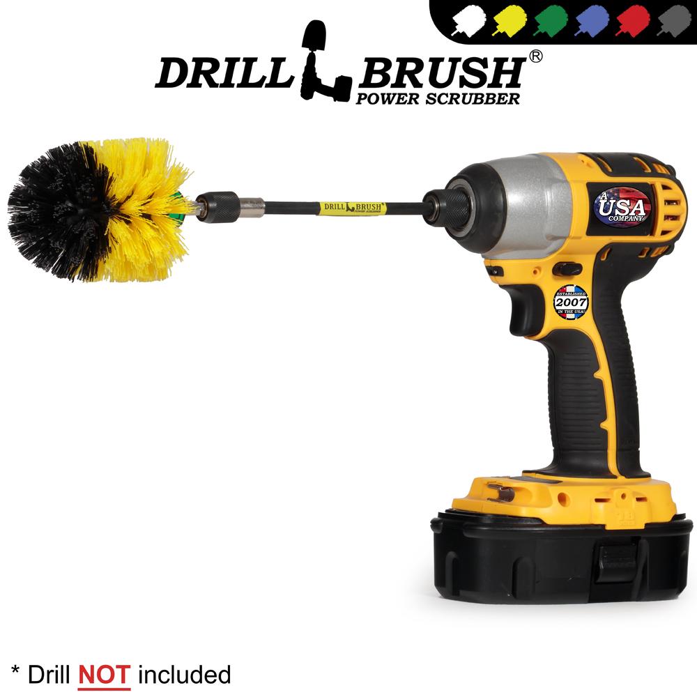 Drillbrush Mini Size Original Drillbrush Tub and Tile Power Scrubber with Extension