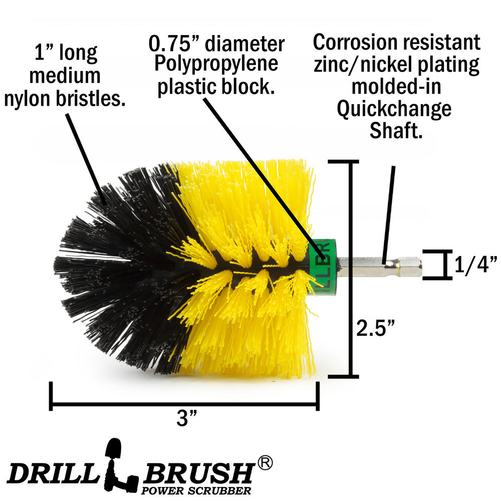 Drillbrush Mini Size Original Drillbrush Tub and Tile Power Scrubber