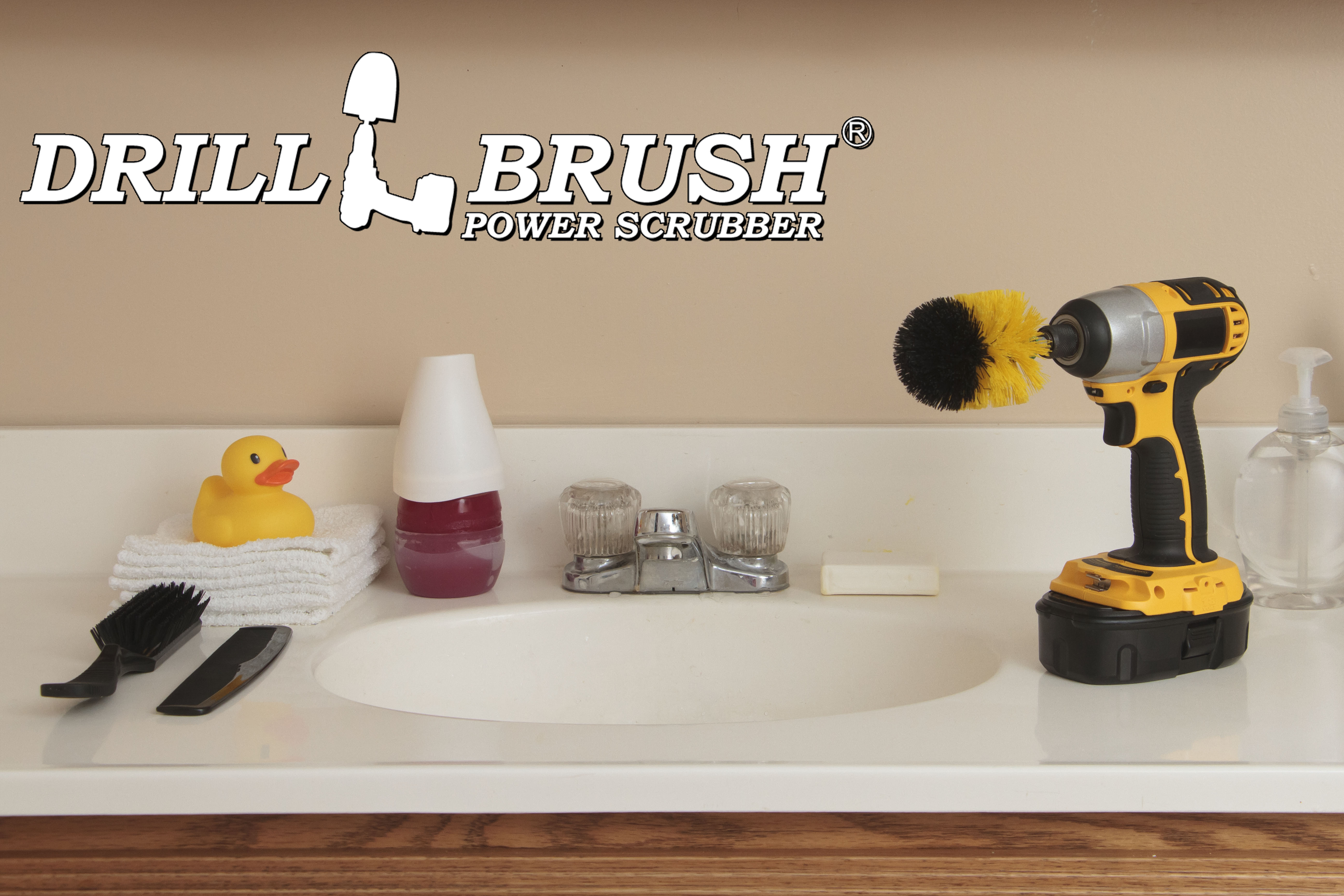 Drillbrush Mini Size Original Drillbrush Tub and Tile Power Scrubber