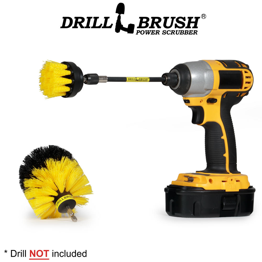Drillbrush Bathroom Tub, Tile; and Sink Power Scrubber Brushes and Extension Kit